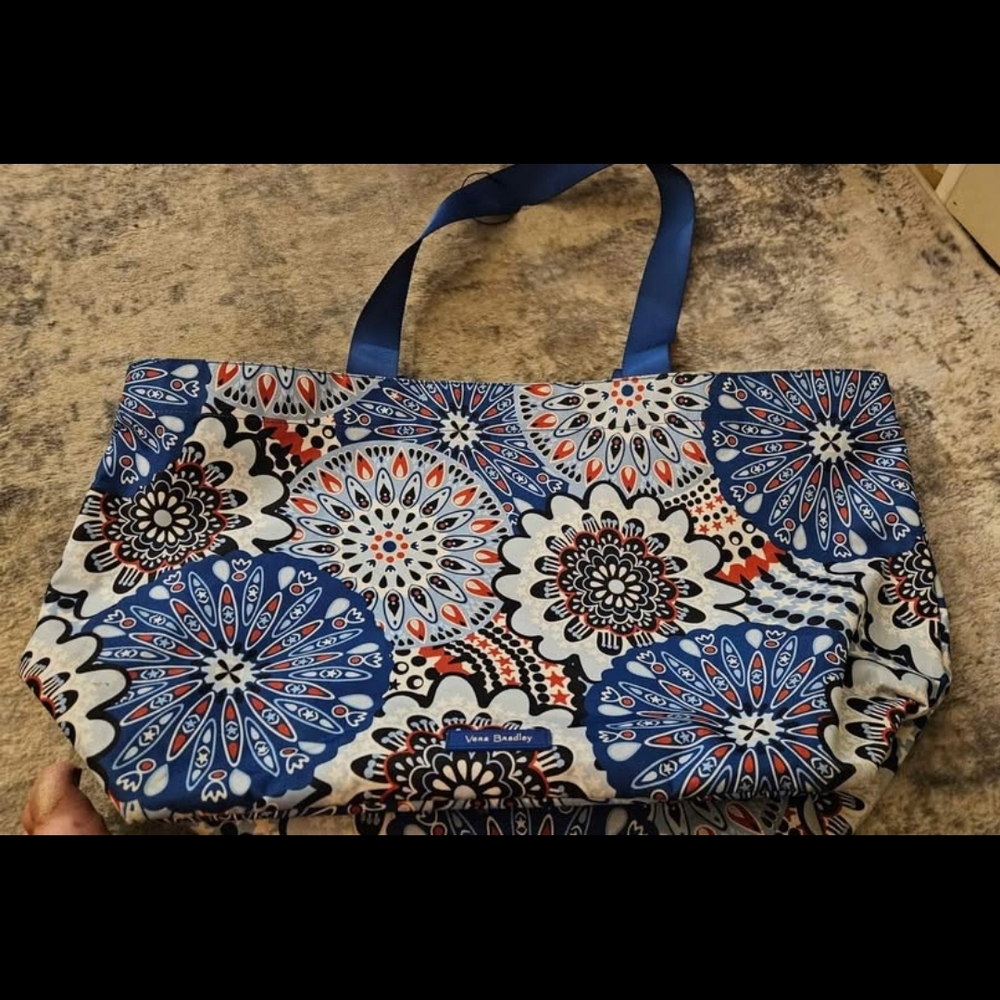 Vera Bradley Blue and White Floral Medallion Tote